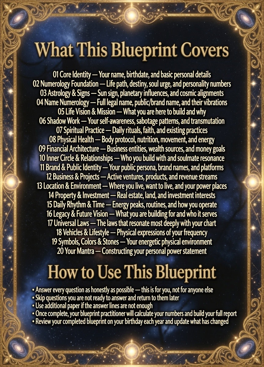 Cosmic Blueprint